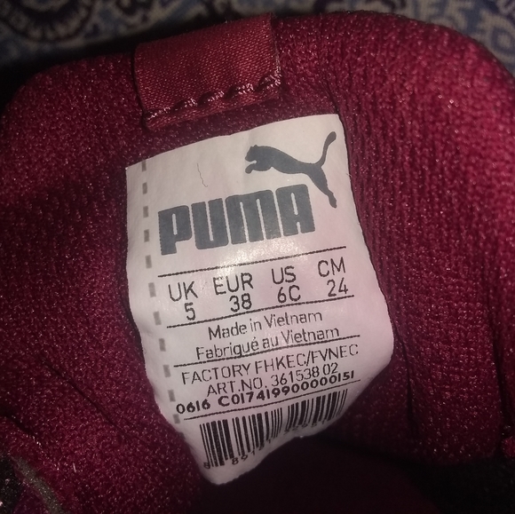 Puma ST Trainer Evo Gleam sneakers red plum gold NWOT - Picture 5 of 8